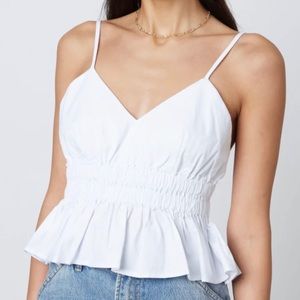 White Cropped Boutique Style Tank Top